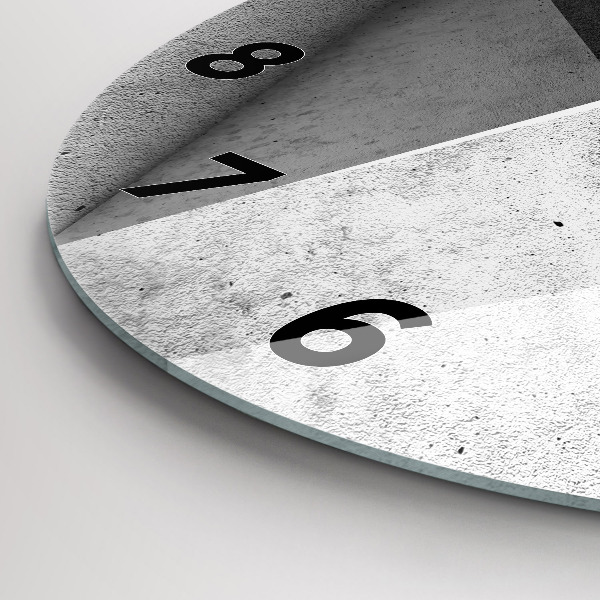 Round glass clock Abstraction triangles