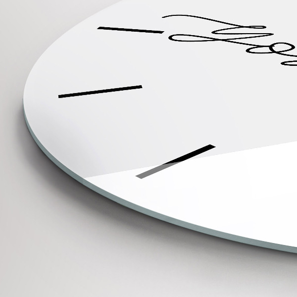 Round glass clock The inscription Be yourself