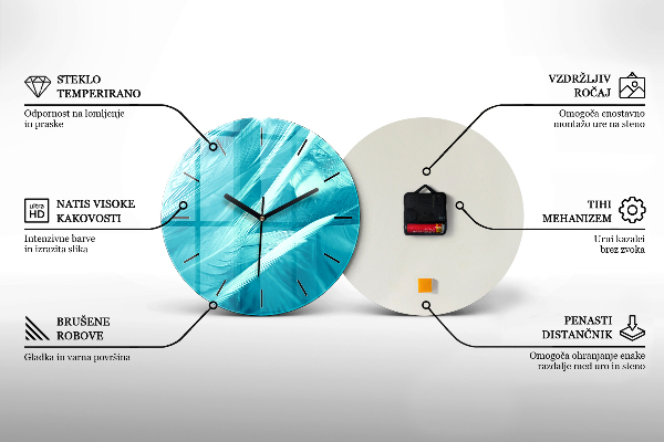 Round glass clock The inscription Be yourself