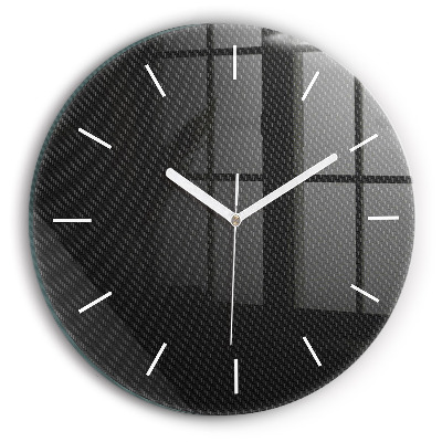 Round glass clock Dark abstraction