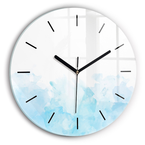 Round glass clock Painted spots