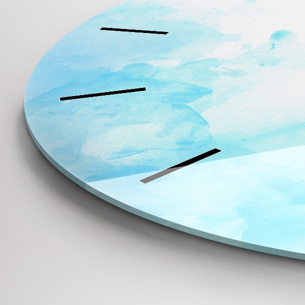 Round glass clock Painted spots