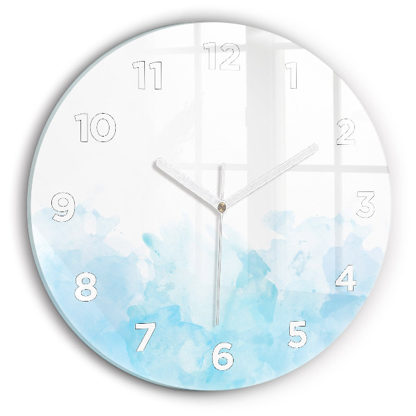 Round glass clock Painted spots