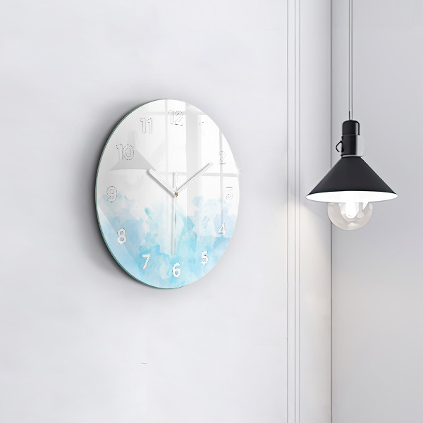 Round glass clock Painted spots