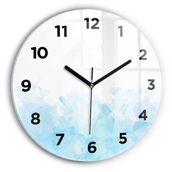 Round glass clock Painted spots