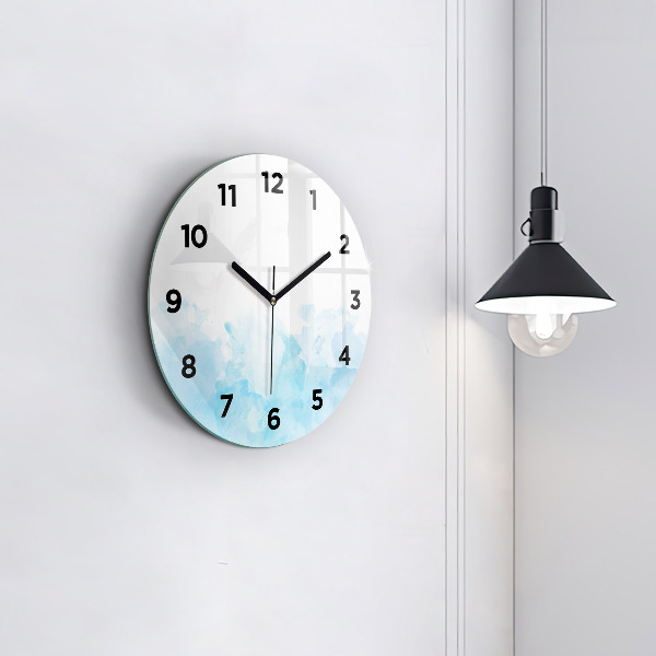 Round glass clock Painted spots