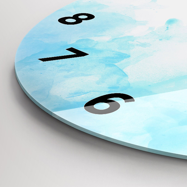 Round glass clock Painted spots
