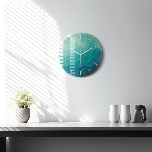 Round glass clock Abstraction depth