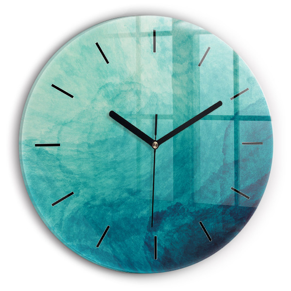Round glass clock Abstraction depth