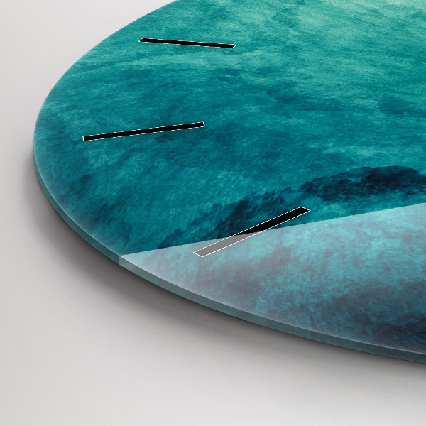 Round glass clock Abstraction depth