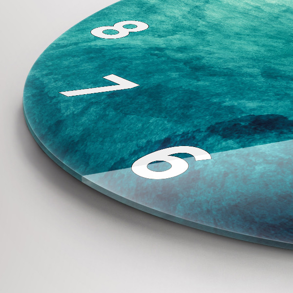 Round glass clock Abstraction depth