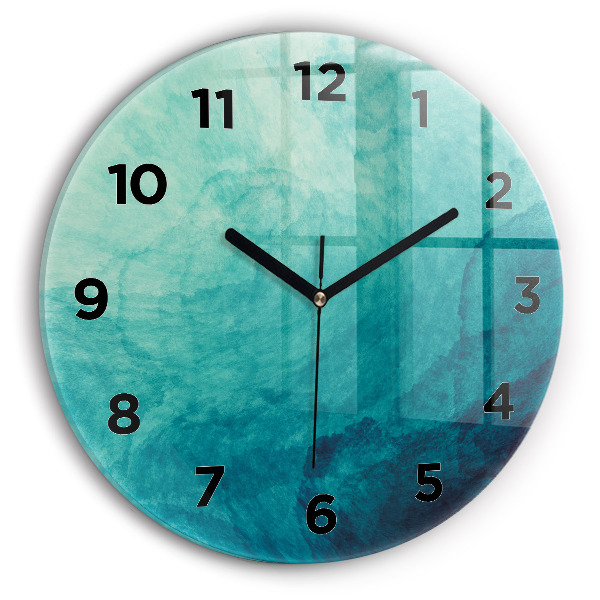 Round glass clock Abstraction depth