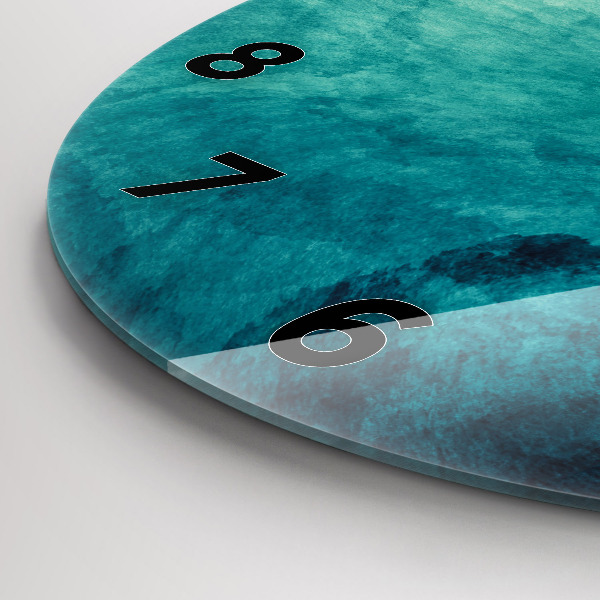 Round glass clock Abstraction depth