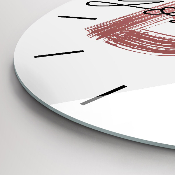 Round glass clock The inscription Be yourself