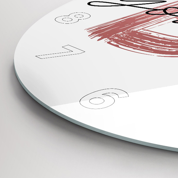 Round glass clock The inscription Be yourself