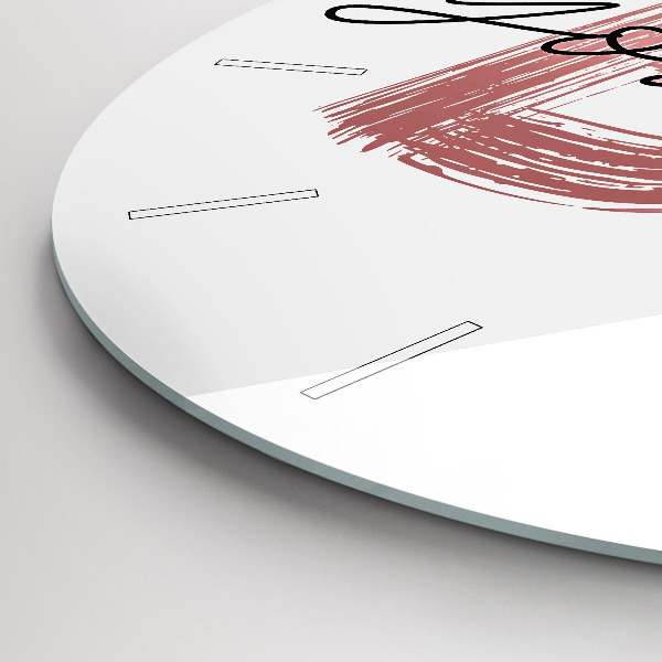 Round glass clock The inscription Be yourself