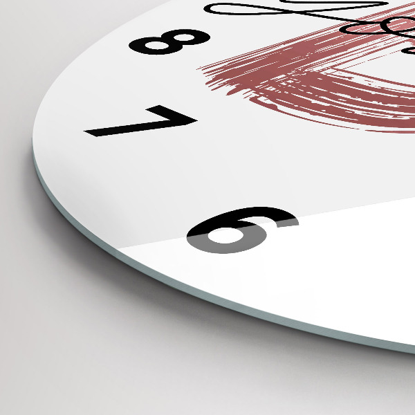 Round glass clock The inscription Be yourself