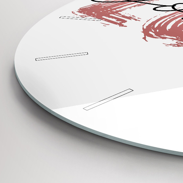 Round glass clock The inscription Love yourself