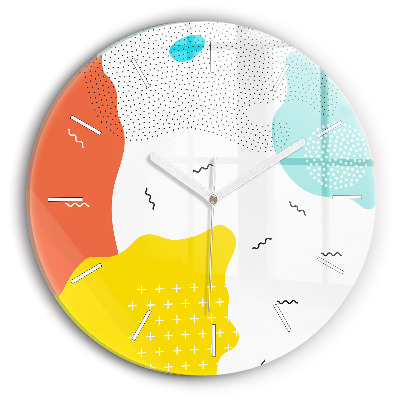 Round glass clock POP Abstraction