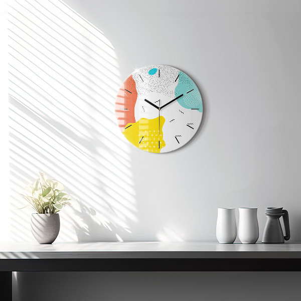 Round glass clock POP Abstraction