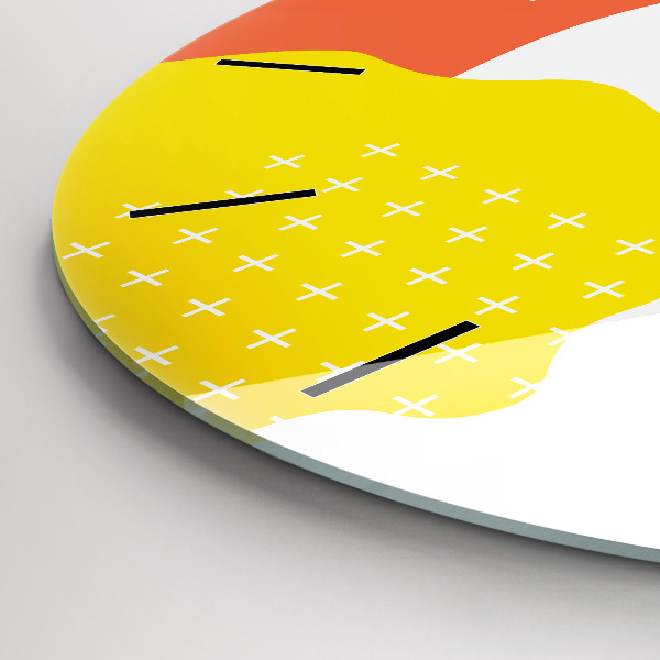 Round glass clock POP Abstraction