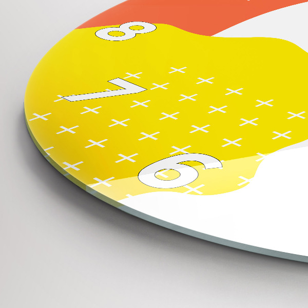 Round glass clock POP Abstraction