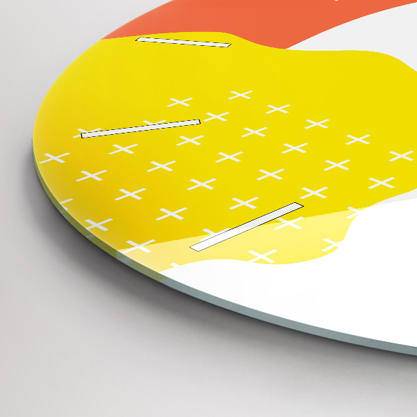 Round glass clock POP Abstraction