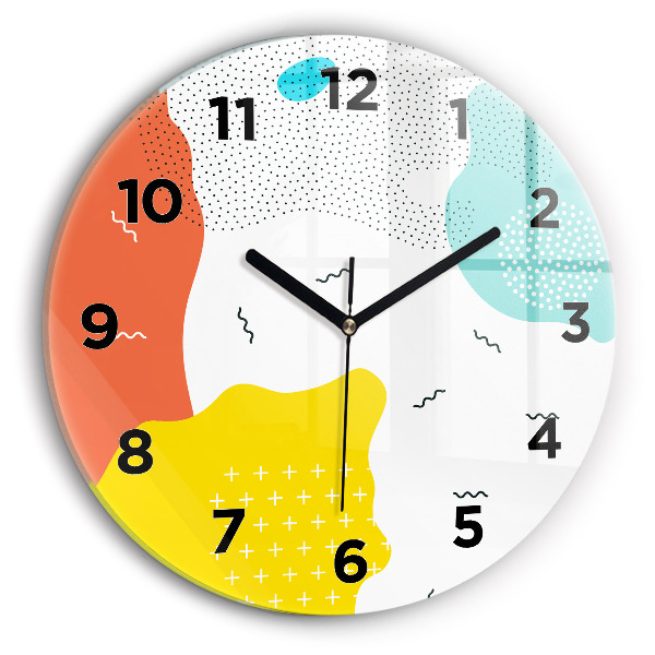 Round glass clock POP Abstraction