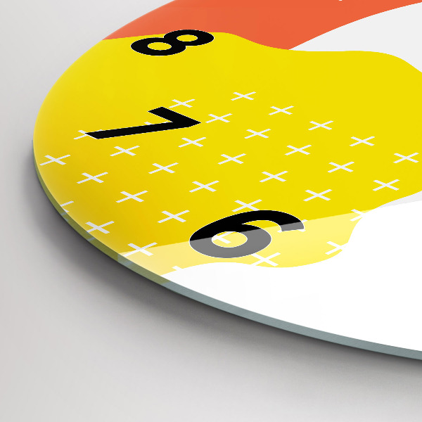 Round glass clock POP Abstraction