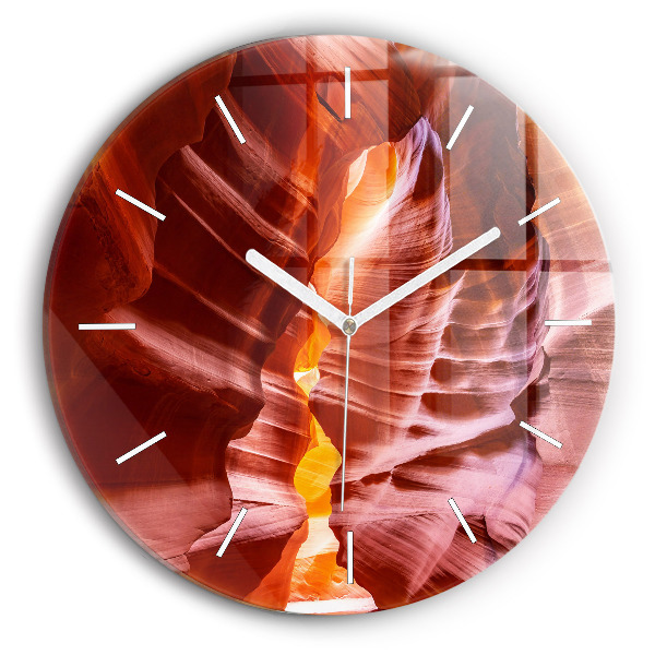 Round glass clock Sand Canyon