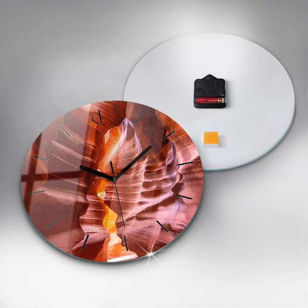 Round glass clock Sand Canyon