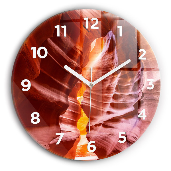 Round glass clock Sand Canyon