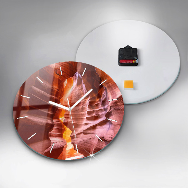 Round glass clock Sand Canyon