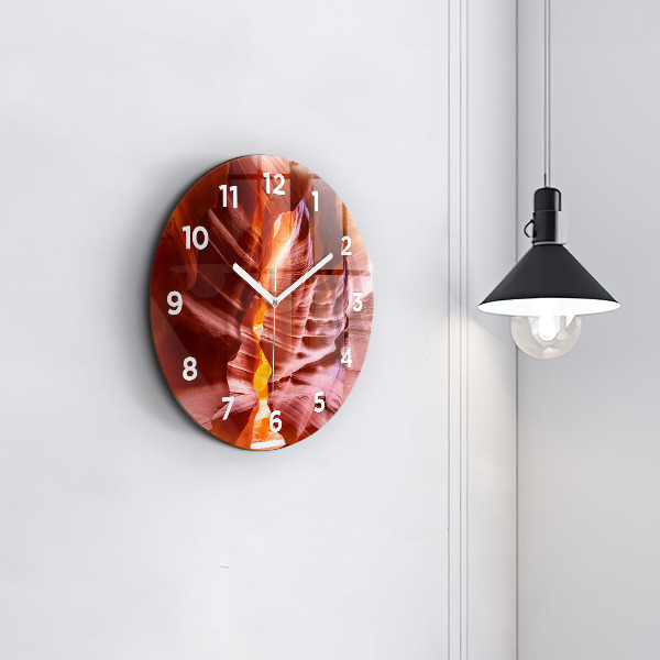 Round glass clock Sand Canyon