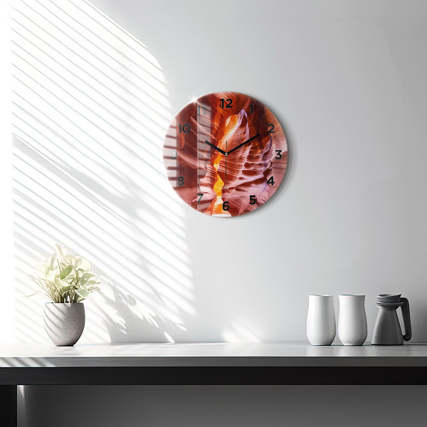 Round glass clock Sand Canyon