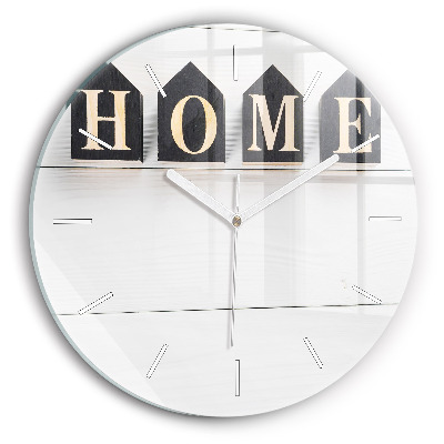 Round glass clock The inscription house