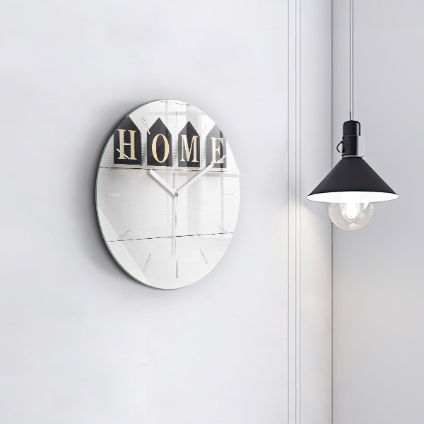 Round glass clock The inscription house