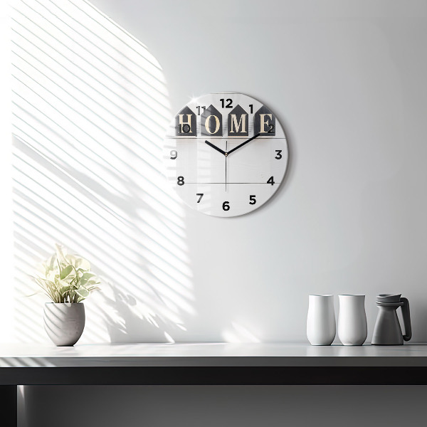 Round glass clock The inscription house