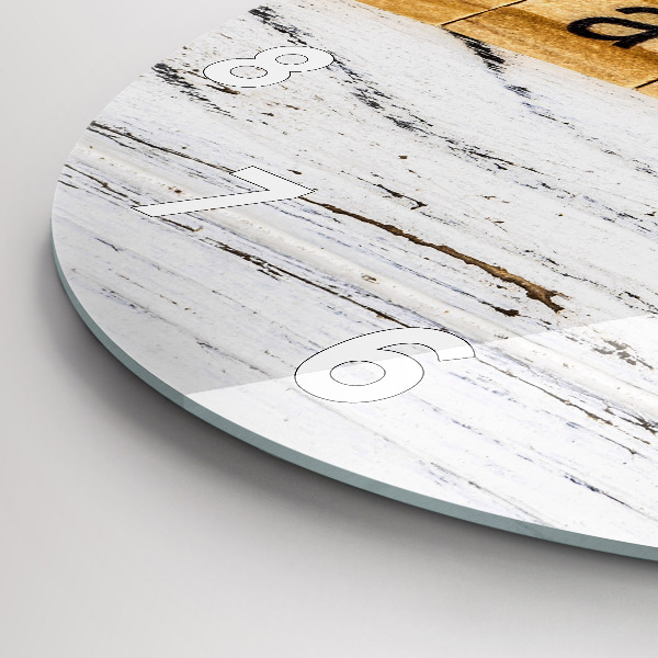 Round glass clock The inscription Family