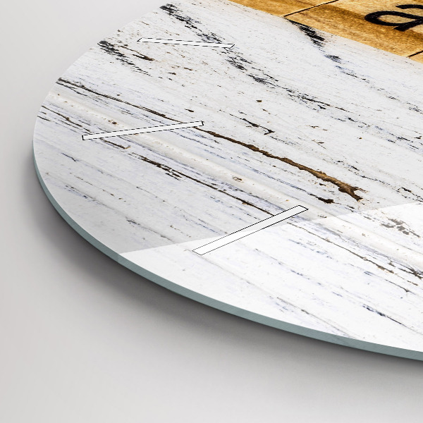 Round glass clock The inscription Family