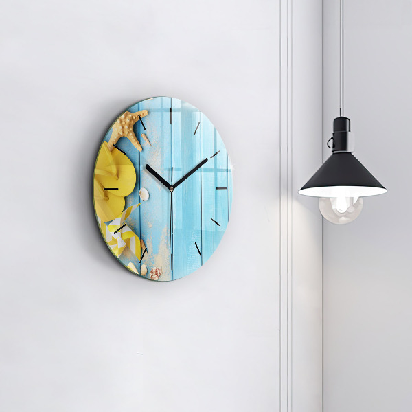 Round glass clock Beach accessories and boards