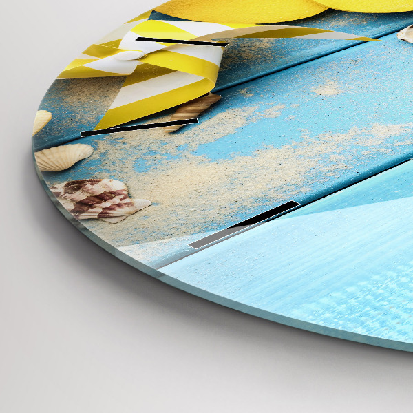 Round glass clock Beach accessories and boards