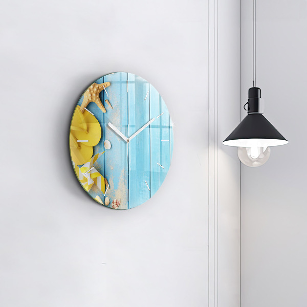 Round glass clock Beach accessories and boards