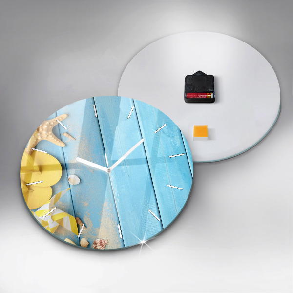 Round glass clock Beach accessories and boards