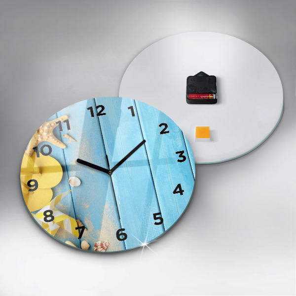Round glass clock Beach accessories and boards