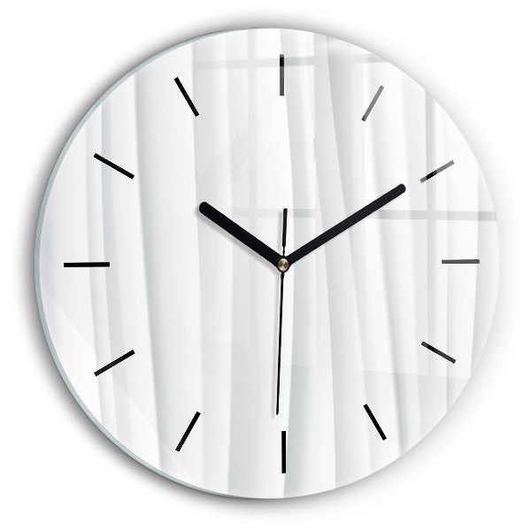 Round glass clock Waves texture