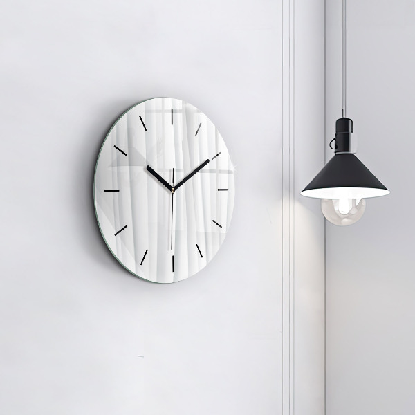 Round glass clock Waves texture