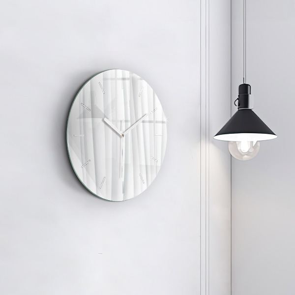 Round glass clock Waves texture