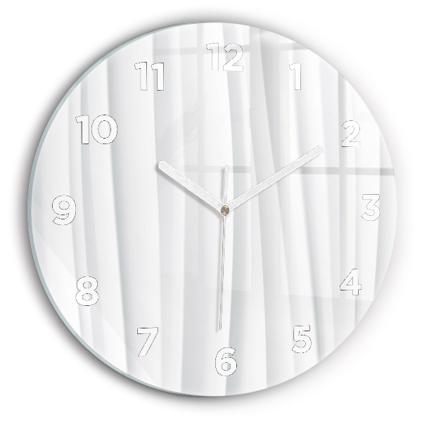 Round glass clock Waves texture