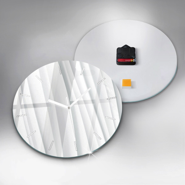 Round glass clock Waves texture